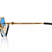 Elite Glasses - Gold plated | Polished Diamond Cuts | Heavenly Blue