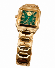 Sehgal Marbleous Watch - Emerald Green - Rose Gold plated