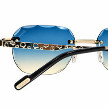 Nugget Glasses - Whitegold plated | Polished Diamond Cuts | Blue to Beige