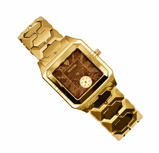 Sehgal Marbleous Watch - Ruby Brown - Rose Gold Plated