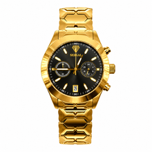 Sehgal Maharaja Watch - Gradient Pitch Black - Gold Plated