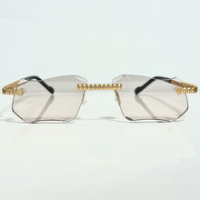 Magic Glasses - Gold Plated | Gradient Beige Shade | Diamond Shape Lens