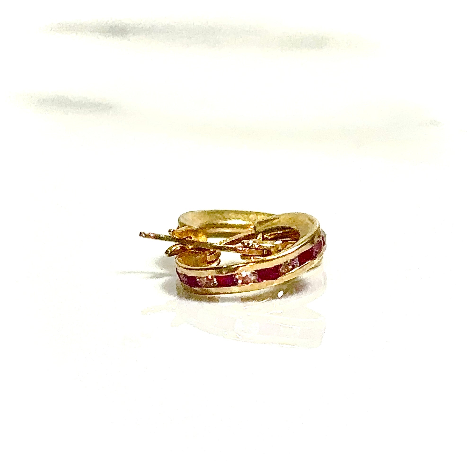 Pink Pearl Hoops Earring - 14 carat gold EARV2