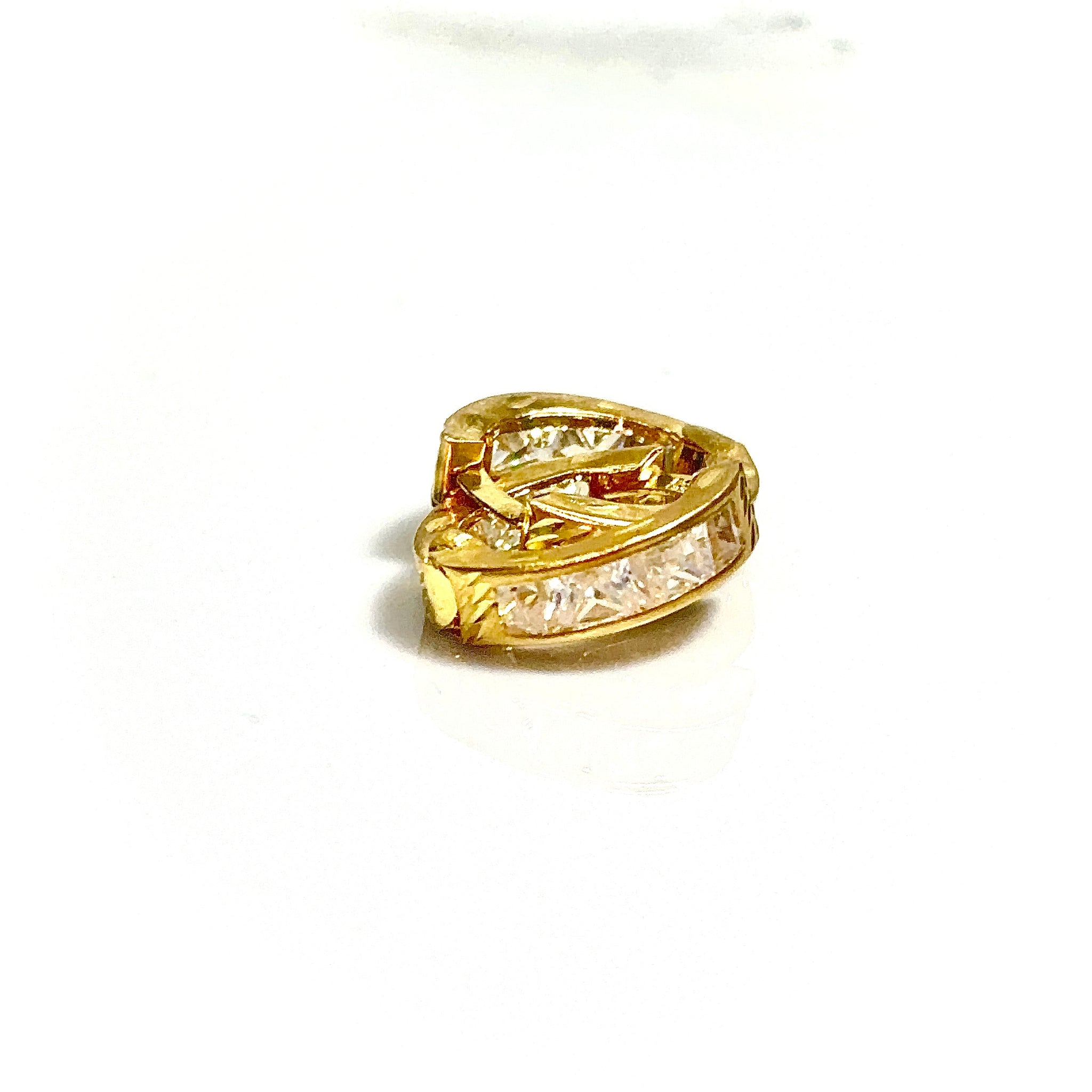 Golden Halo Elegance Earring - 14 carat gold EARV2