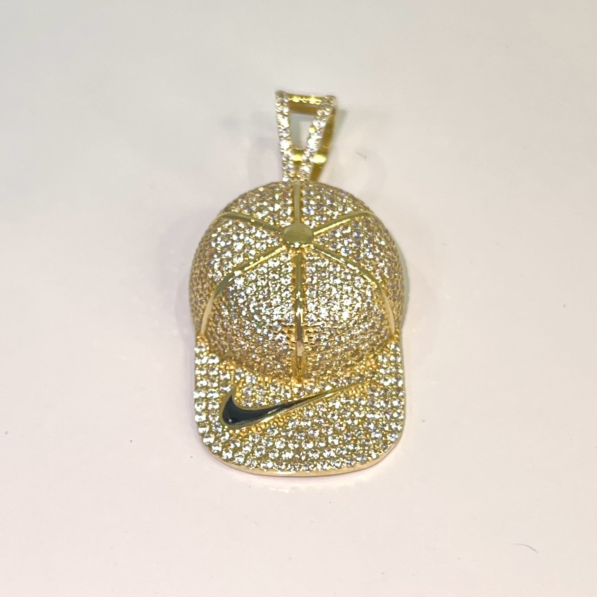 Iced Out Cap Pendant - 14 Carat Gold - 280