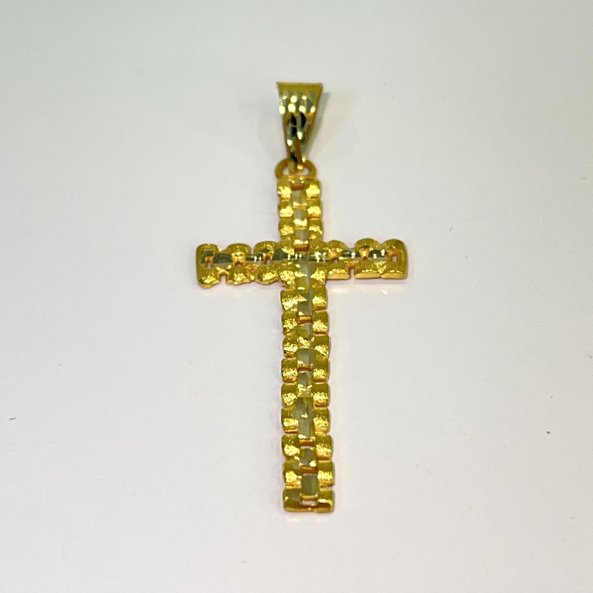 Cross Pendant Rolex Link - 14 Carat Gold - 279