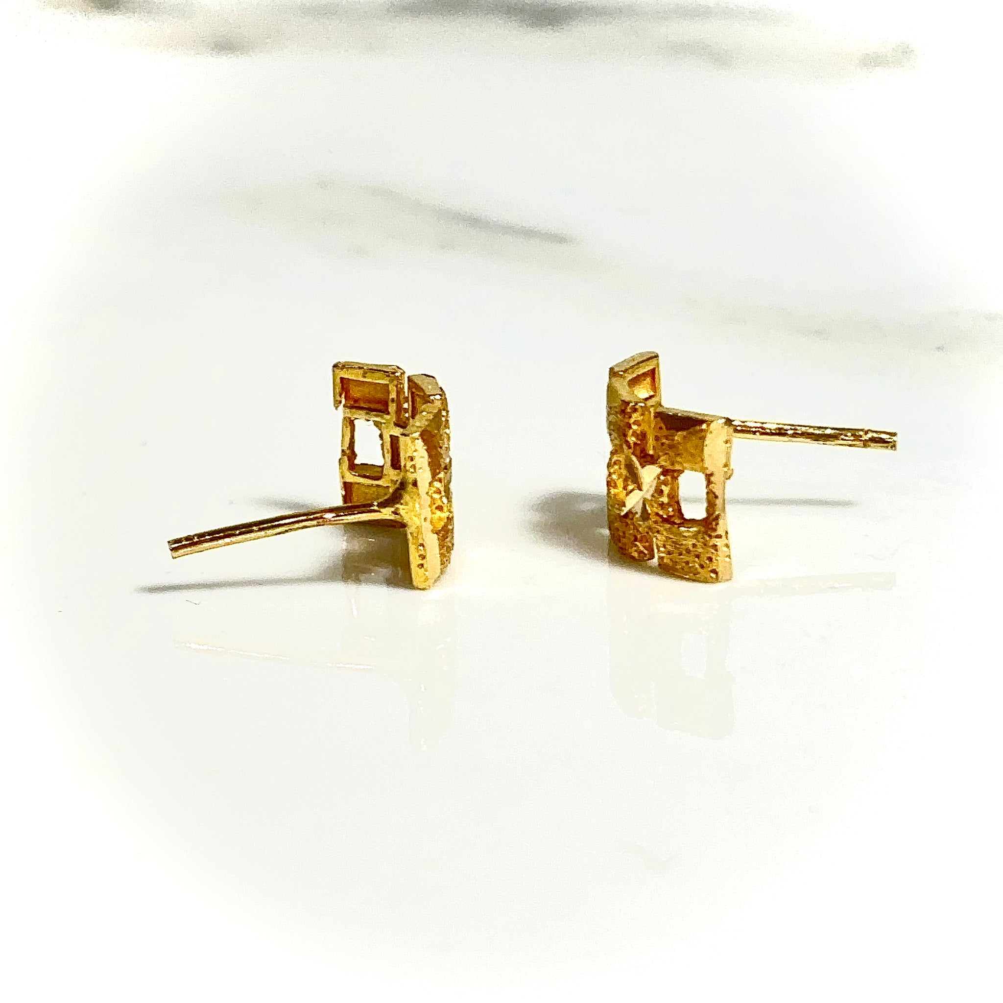 Roleks Schakel Earrings - 14 carat gold EARV2