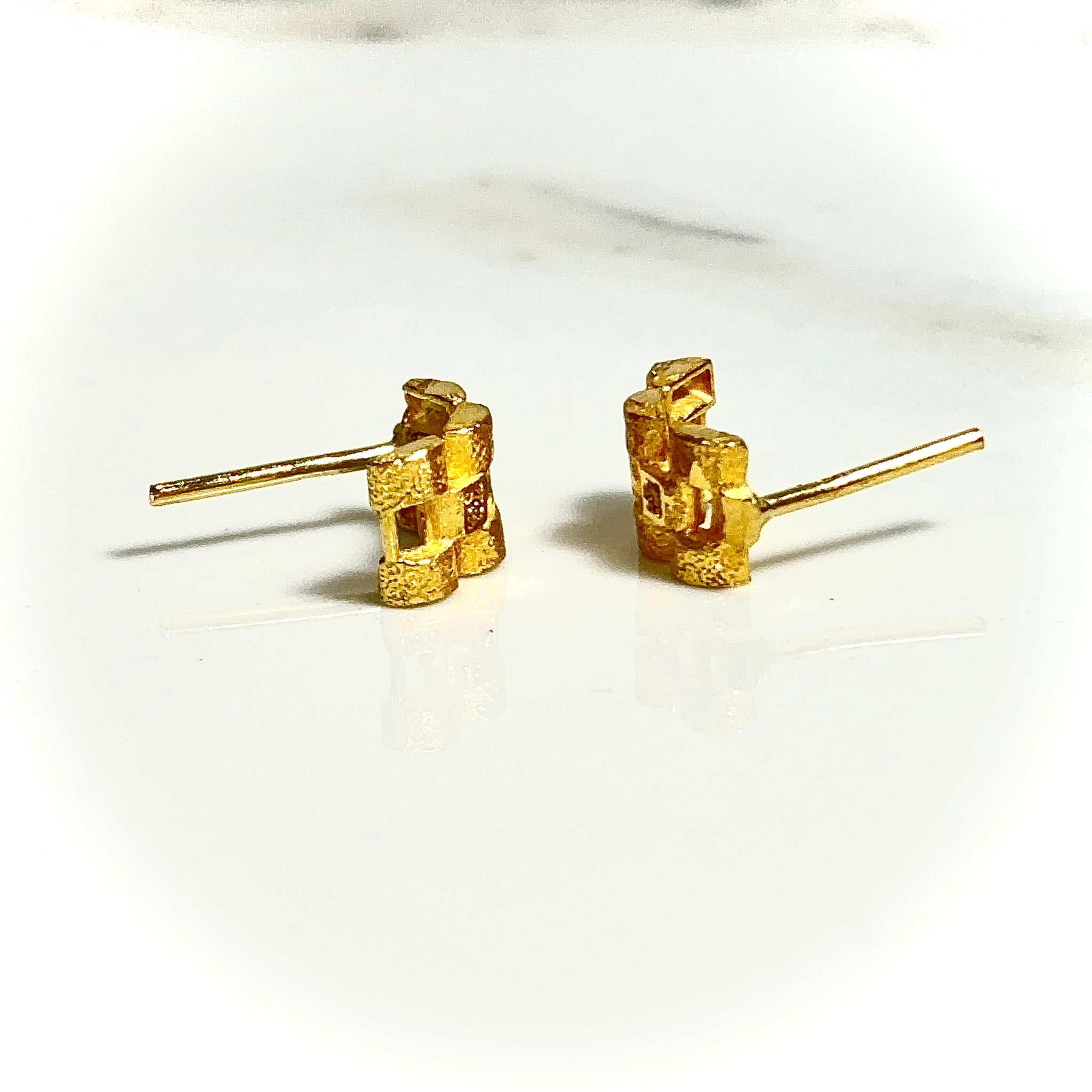 Roleks Schakel Earrings - 14 carat gold EARV2