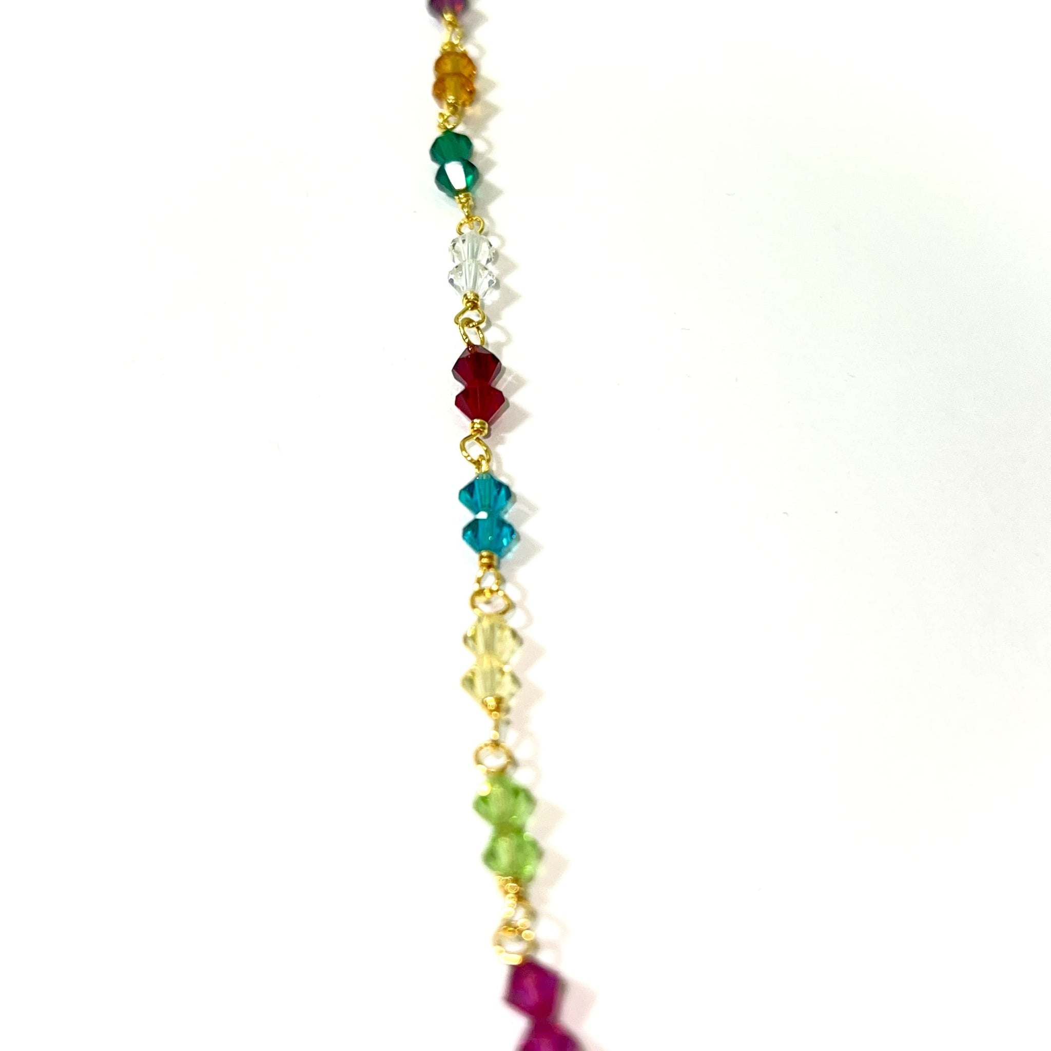 Baby Beaded Bracelet Mixed Color - 14 Carat Gold - 15cm / 4mm - 307