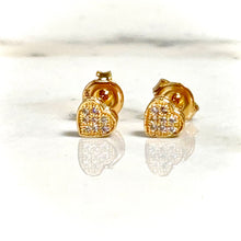Hearts Earring - 14 carat gold EARV2