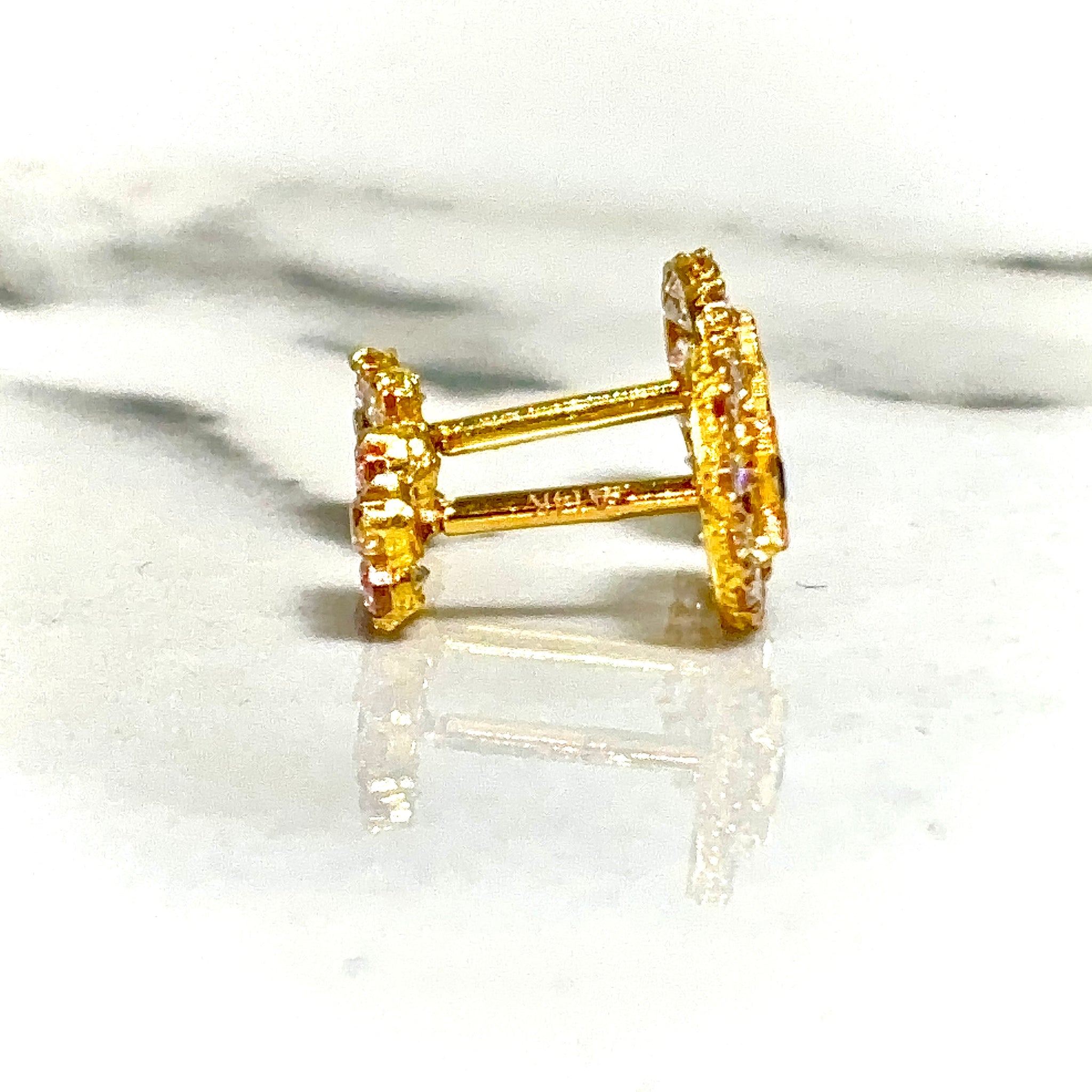 Midnight Glamour Earring - 14 carat gold