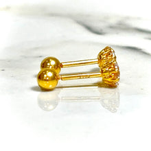 Radiant Orbit Earring - 14 carat gold EARV2