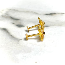 Flower Earring - 14 carat gold EARV2