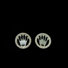 Round Crown Earrings - Silver 925 - 330