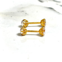 Crystal Clear Earrings - 14 carat gold EARV2