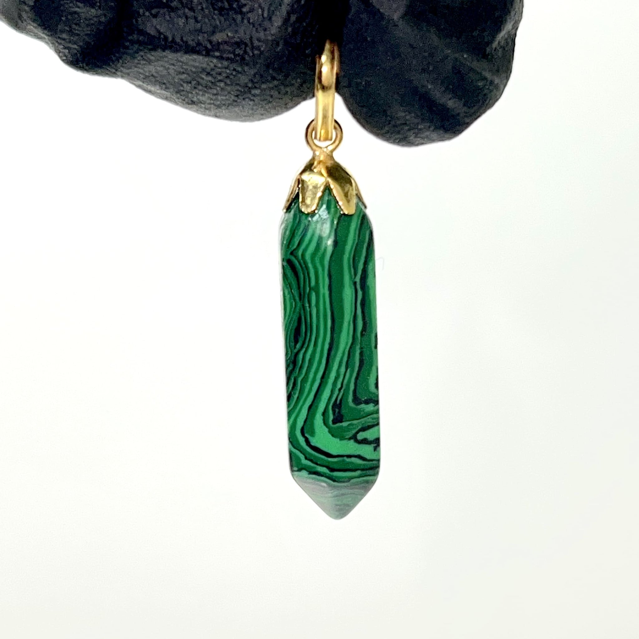 Double-ended Pendant Malachite - 18 Carat Gold - 315