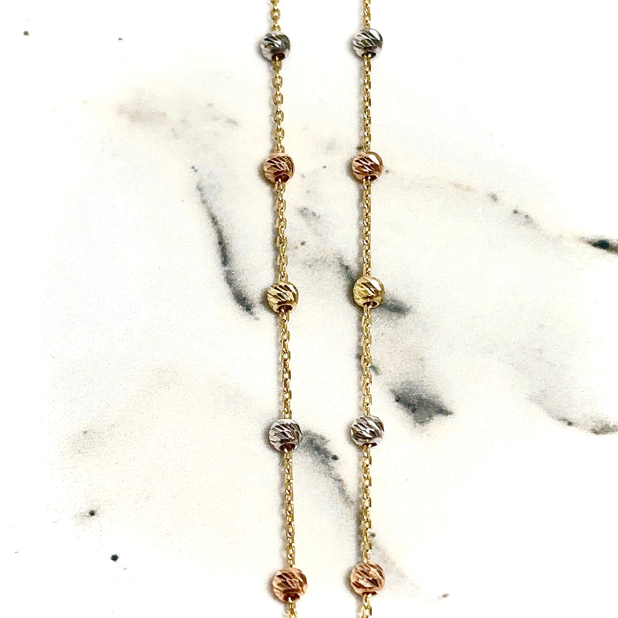Mooncut Hamsa Chain - 14 carat gold - 60cm CHV2