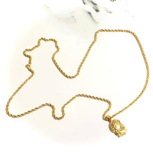 Jesus +  Rope Chain - 2mm / 60cm - 14 carat gold CHV2