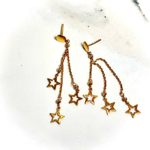 Star Earrings - 14 carat gold EARV2