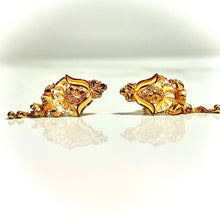 Leafy Chandelier Earrings - 14 carat gold EARV2