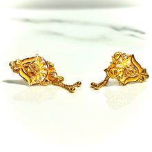 Leafy Chandelier Earrings - 14 carat gold EARV2