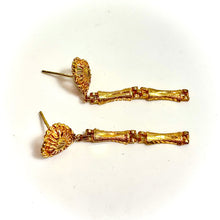 Golden Bamboo Elegance Earring - 14 carat gold EARV2