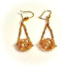 Twisted Rope Filigree Earrings - 14 carat gold EARV2