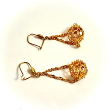 Twisted Rope Filigree Earrings - 14 carat gold EARV2