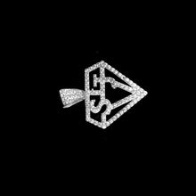 SJ Diamond Shield Pendant - Silver 925