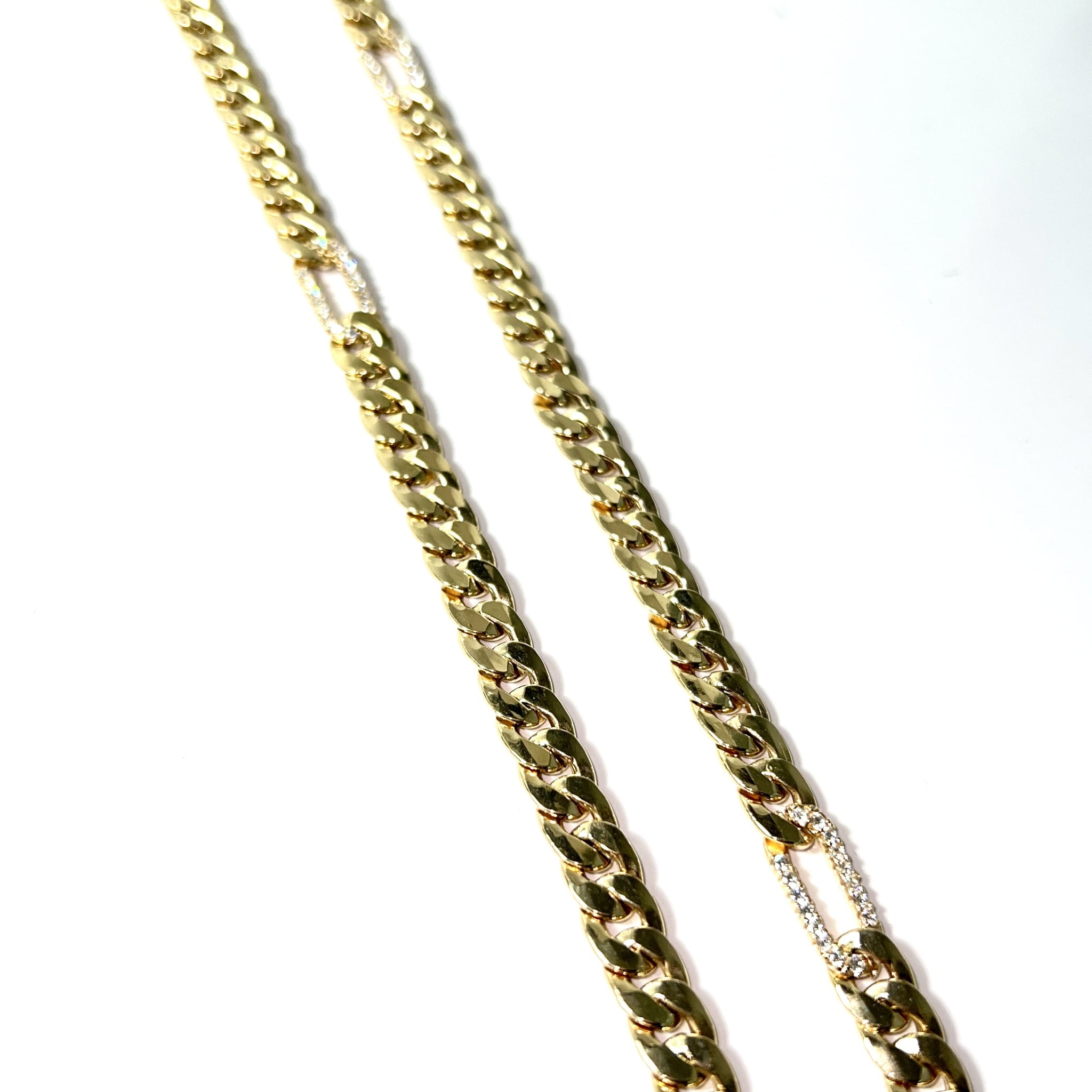 Cuban Link Chain - 18 Carat Gold - 60cm / 7,5 mm - 365