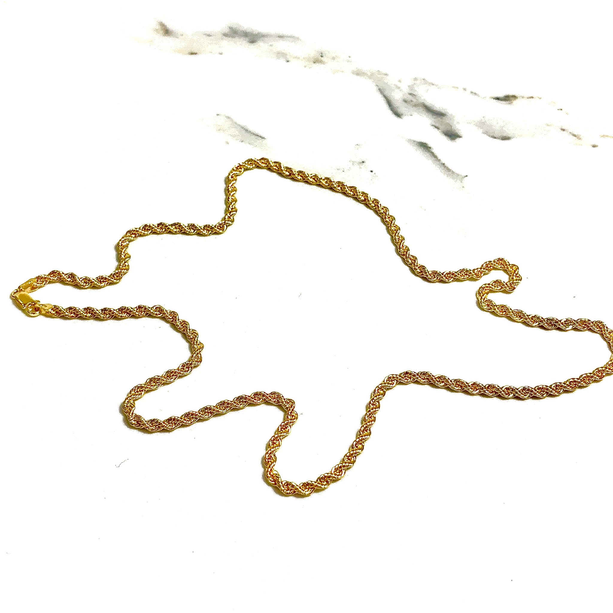 Golden Twist Rope Chain - 14 carat gold - 66cm/4,3mm - CHV2