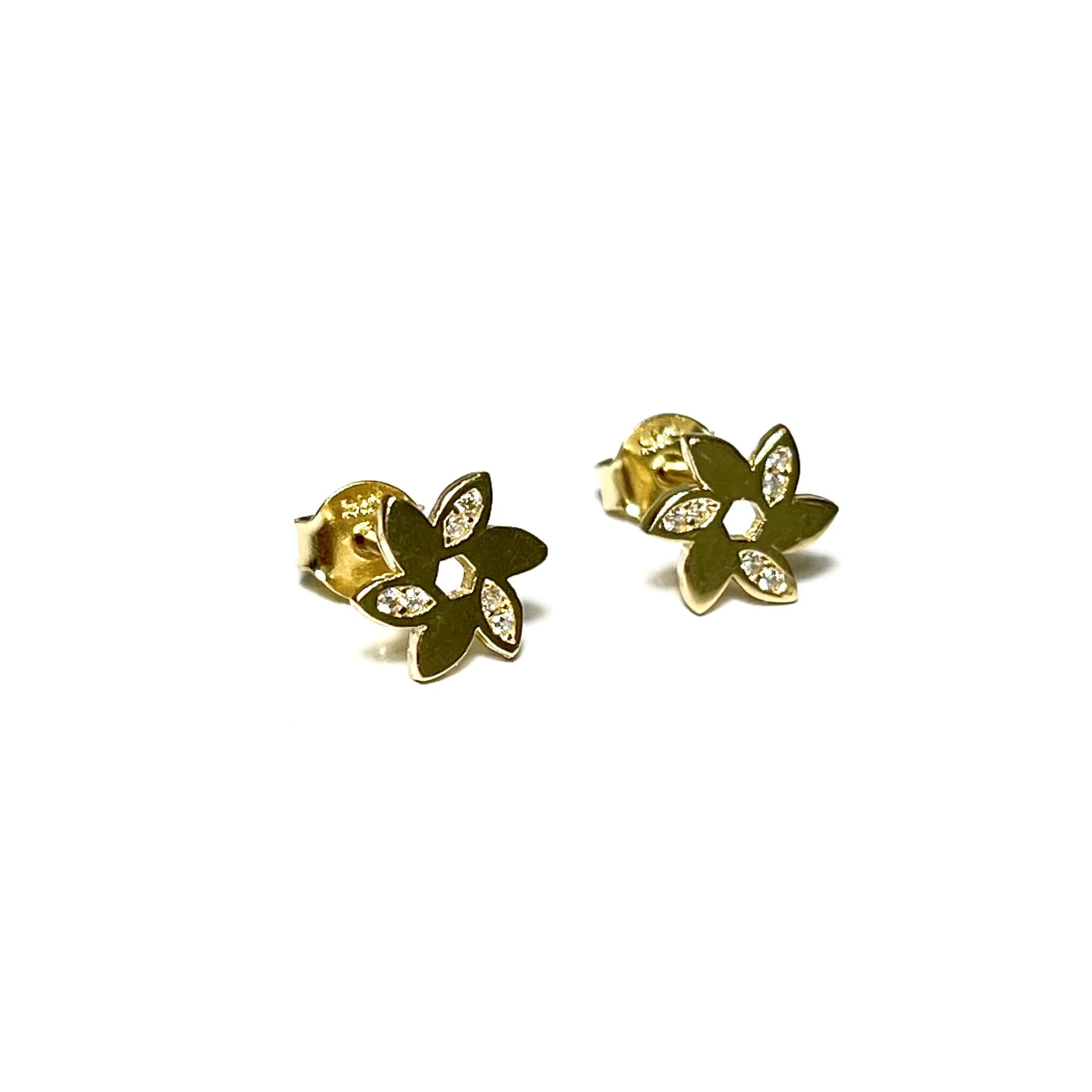 Ladies Earrings - 14 Carat Gold - 9 mm - 378