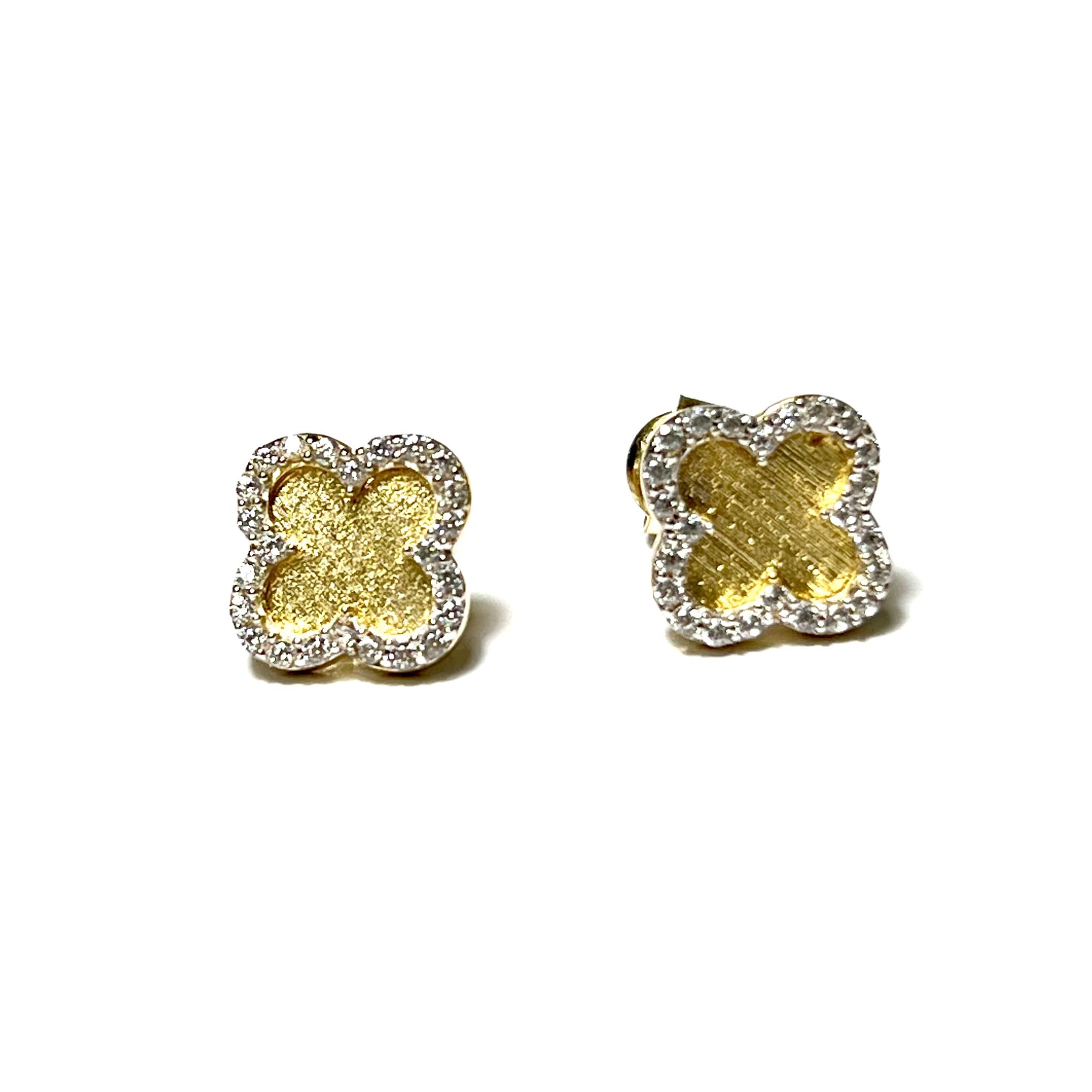 Ladies Earrings - 18 Carat Gold - 1x1 cm - 369
