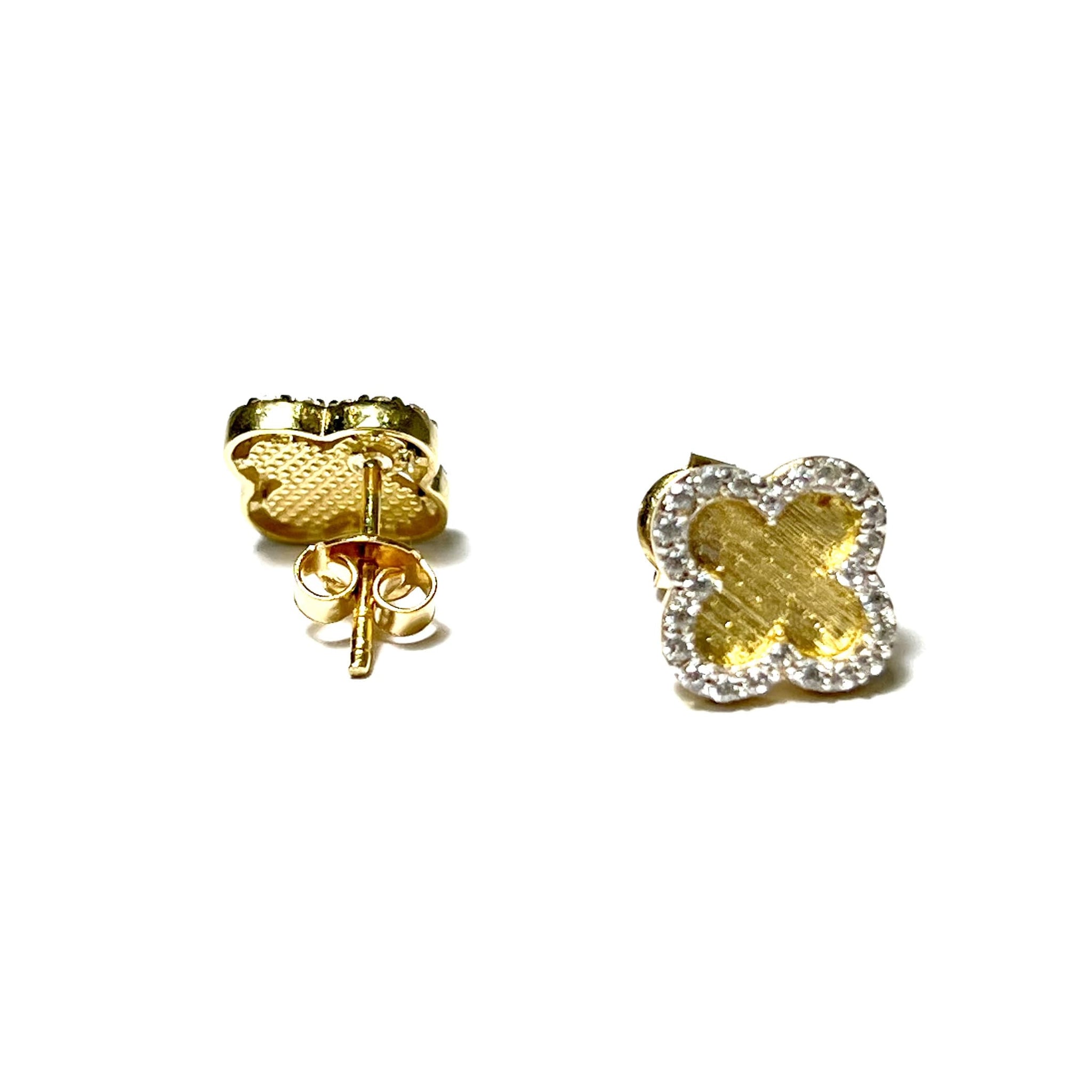 Ladies Earrings - 18 Carat Gold - 1x1 cm - 369