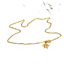 Singapore Rope Chain + Angel - 14 carat gold - 40cm/1,4mm