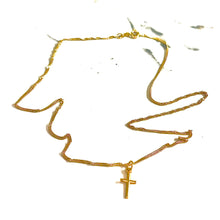 Singapore Rope Chain + Cross - 14 carat gold - 40cm/1,5mm CHV2