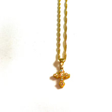 Singapore Rope Chain + Cross - 14 carat gold - 40cm/1,4mm CHV2