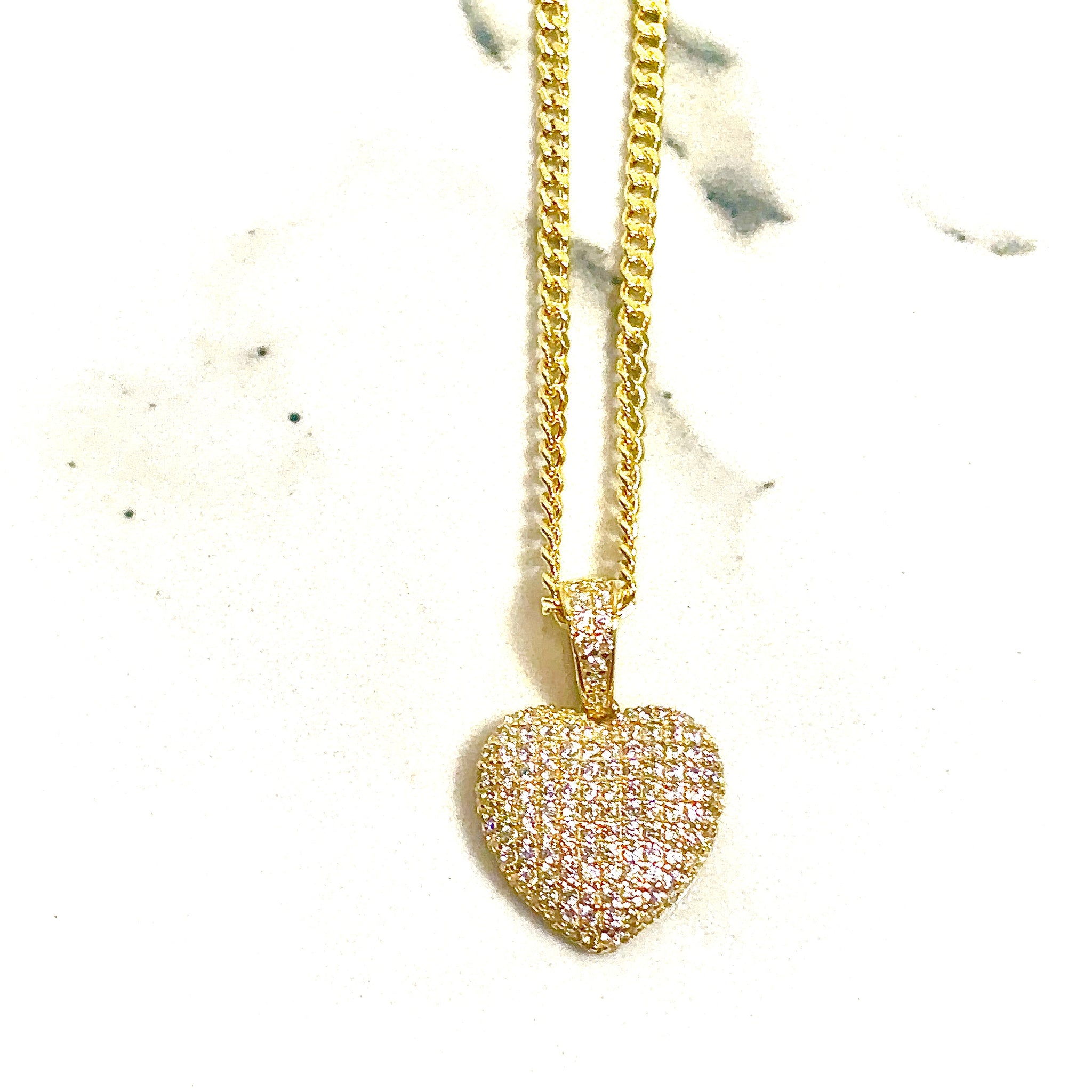 Gold Heart Chain - 14 carat gold - 44cm/2,2mm CHV2