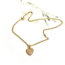 Gold Heart Chain - 14 carat gold - 44cm/2,2mm CHV2