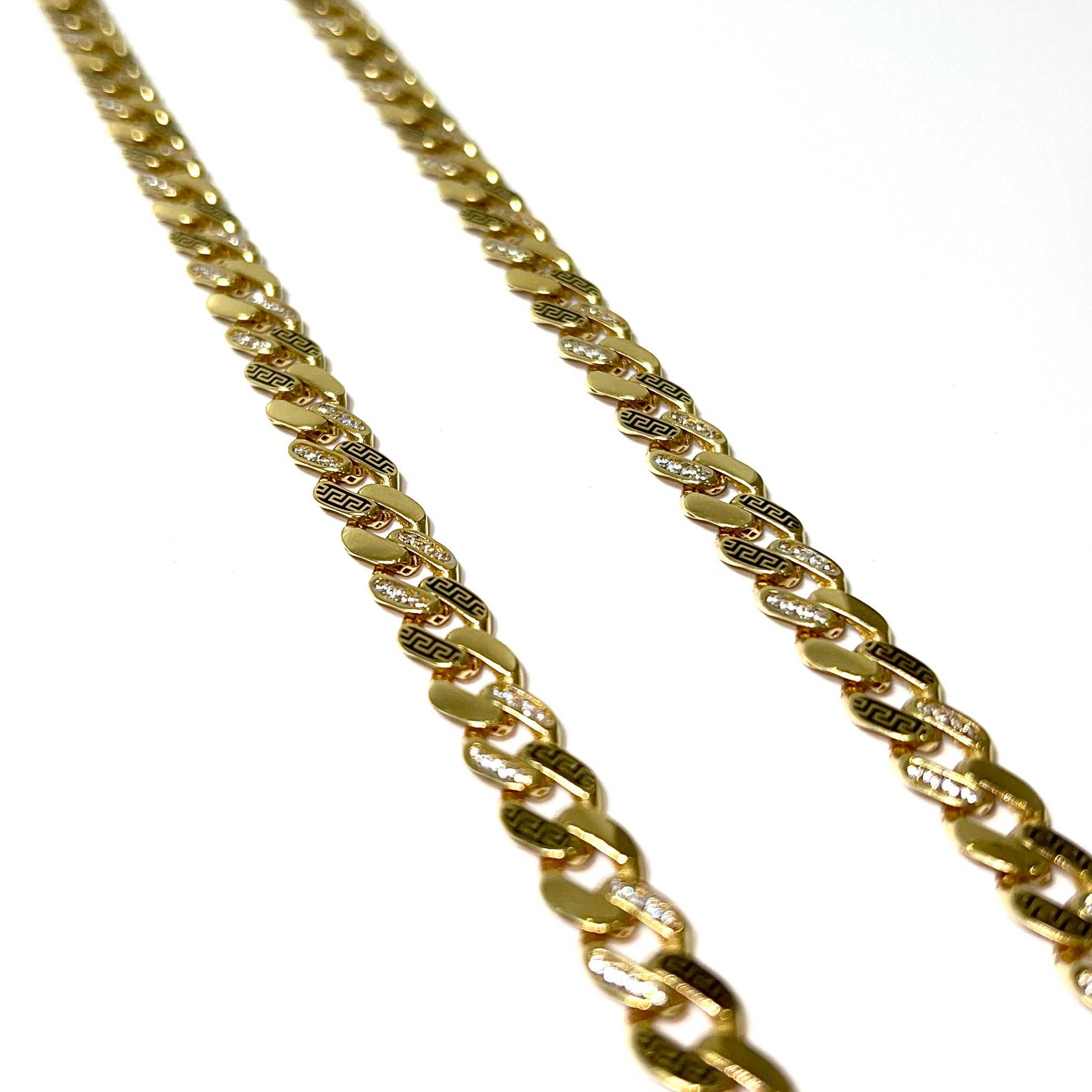 Cuban Link Chain - 18 Carat Gold - 67cm / 8,5mm- 415