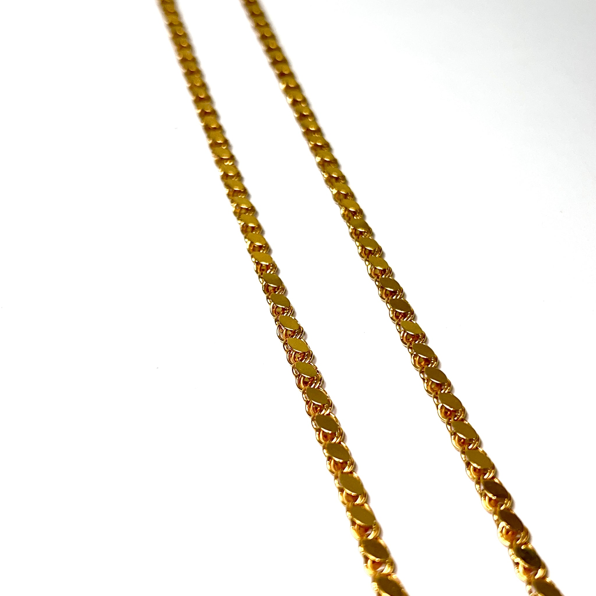 Diamant Cut Chain - 14 Carat Gold - 65cm / 4mm- 444