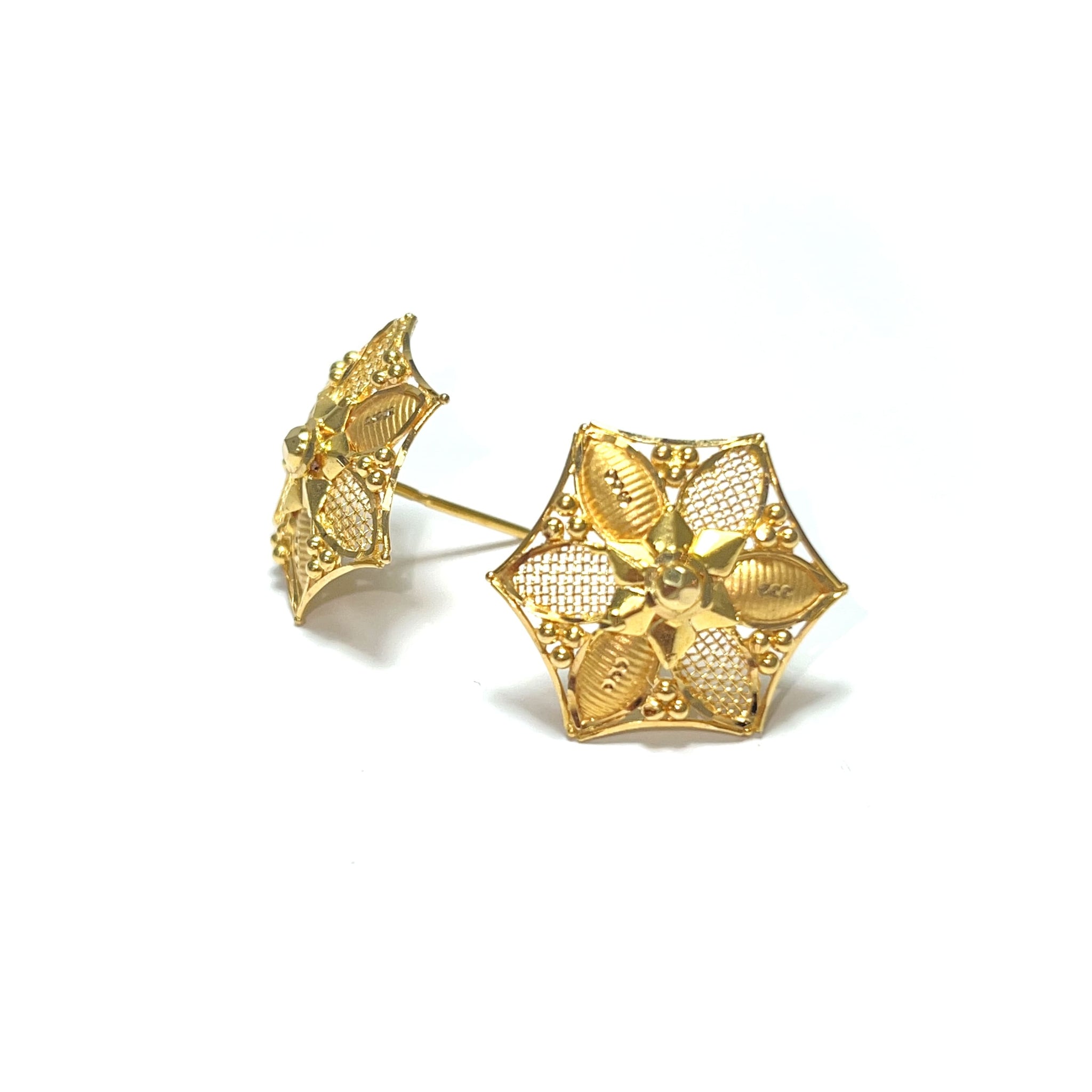 Earrings - 22 Carat Gold - 458