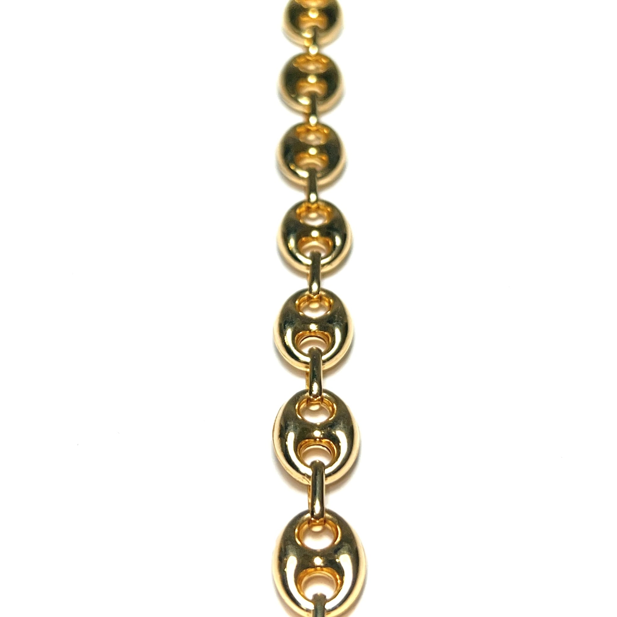 Coffee Bean Link Bracelet - 14 Carat Gold - 21cm / 9,5mm- 466