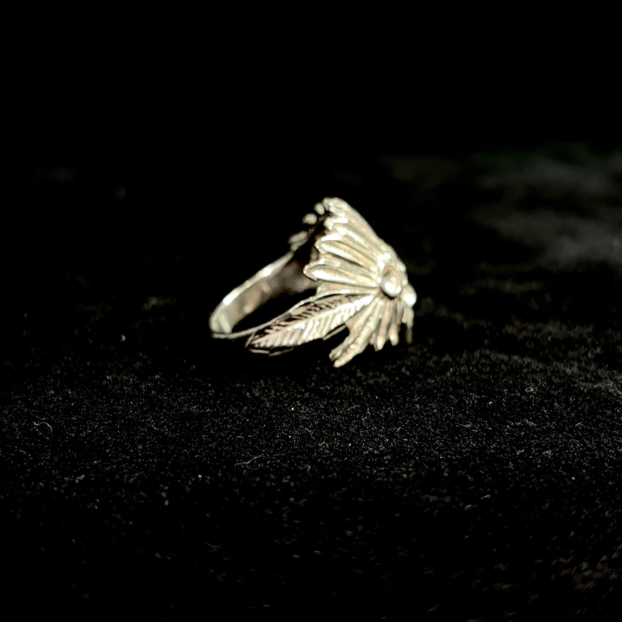 Native American Ring - Silver 925 Gold Plated