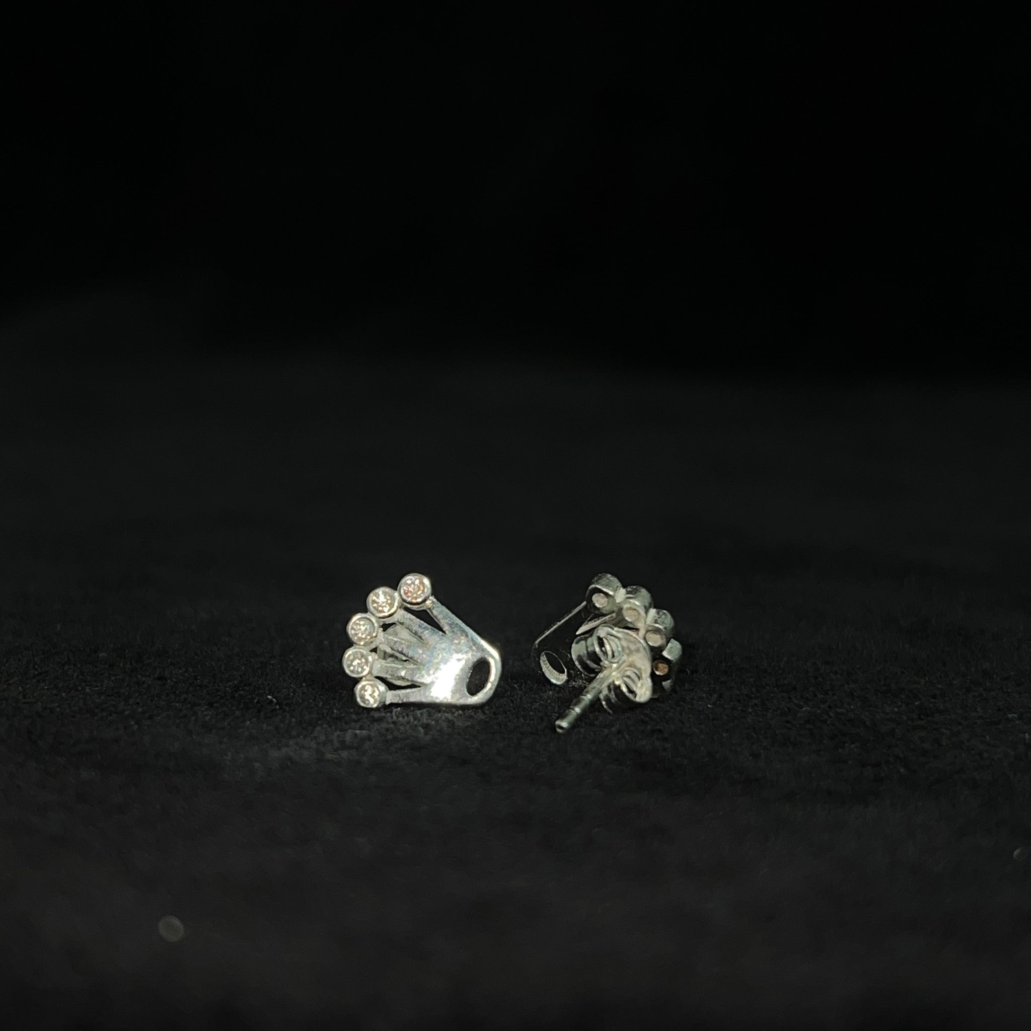 Crown Earrings - Silver 925 - 252