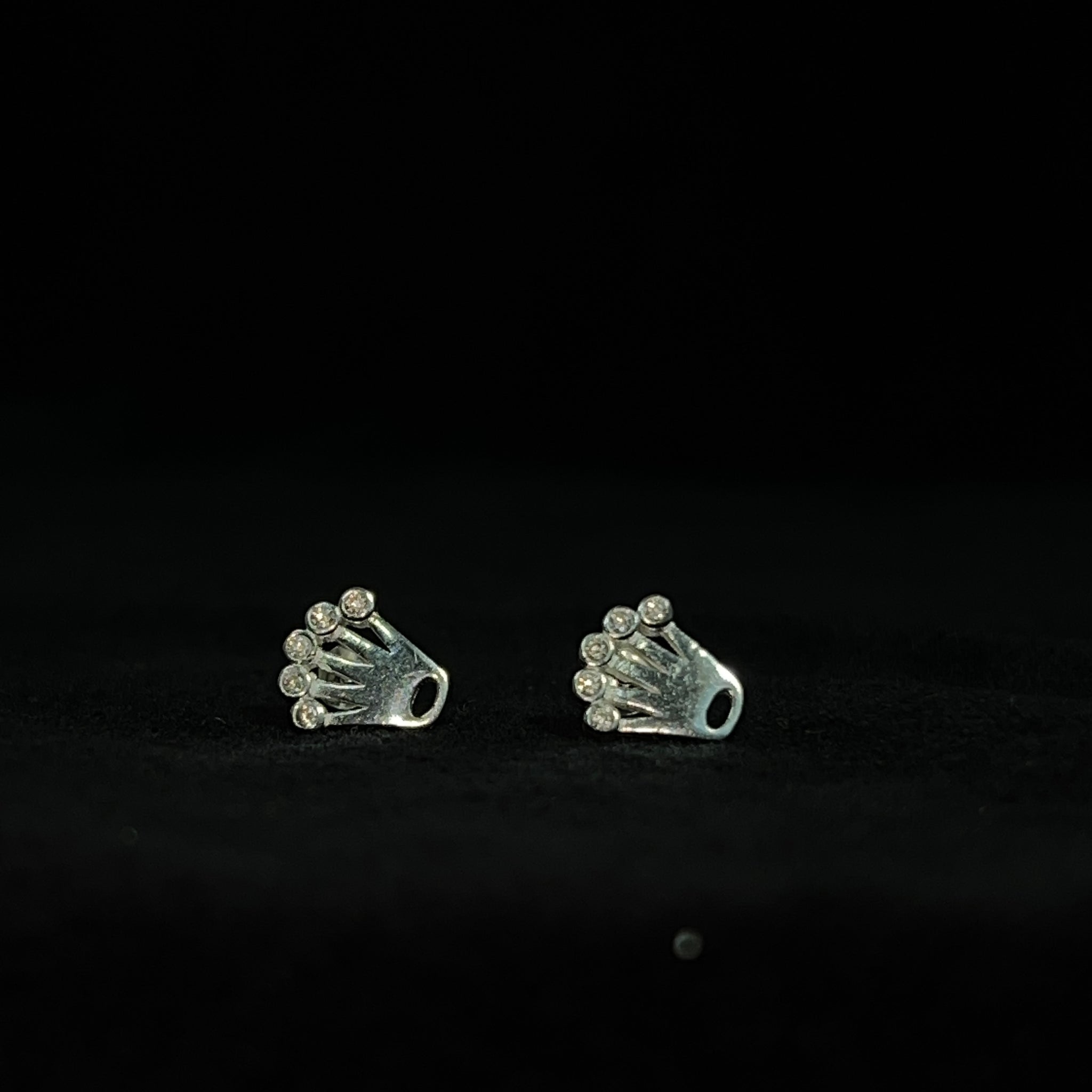 Crown Earrings - Silver 925 - 252