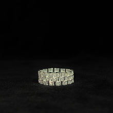 Rolex Schakel Ring Met Steentjes - Silver 925 - 257