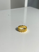 Icy Rolex Link (schakel) Ring - Silver 925 Gold Plated - 271