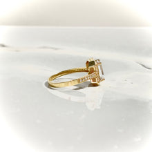 Golden Radiance Emerald-Cut Ring - 14 carat gold