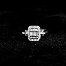 Regal Baguette Halo Ring - 14 carat gold